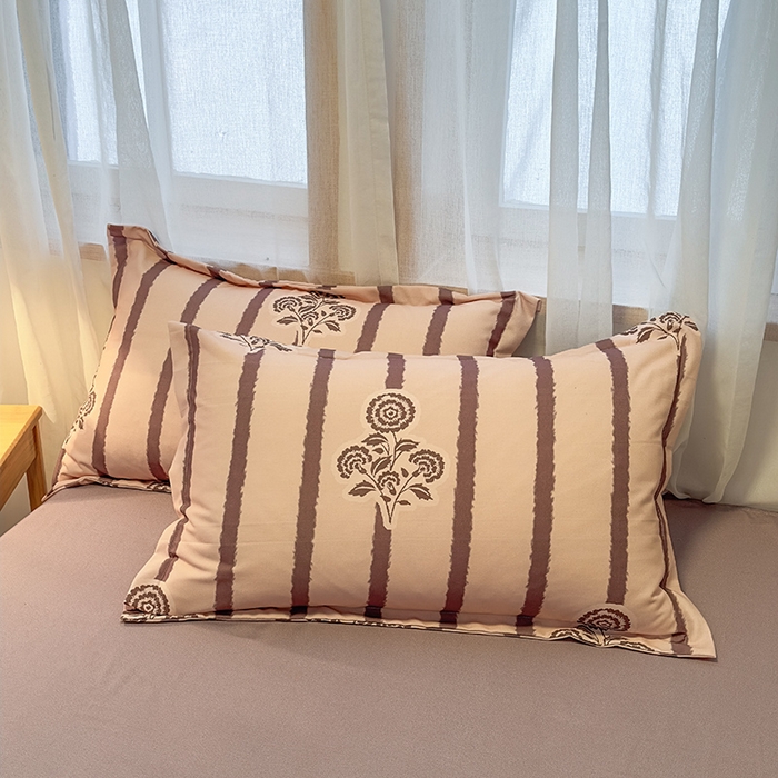 91家纺网 家纺一手货源 找家纺 丝芙妮家居（原乐视家纺） 2025新款全棉磨毛多规格单品套件系列-四件套 暗香-紫