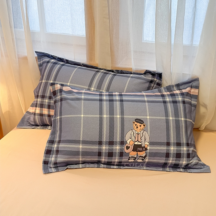 91家纺网 家纺一手货源 找家纺 丝芙妮家居（原乐视家纺） 2025新款全棉磨毛多规格单品套件系列-四件套 维尼小熊-蓝