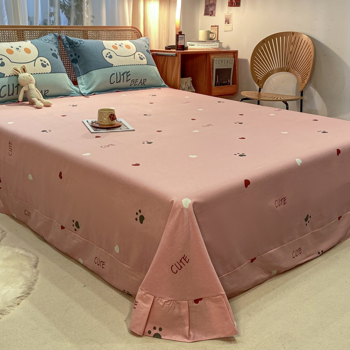 91家纺网 家纺一手货源 找家纺 丝芙妮家居（原乐视家纺） 2025新款全棉磨毛多规格单品套件系列-四件套 淘气熊