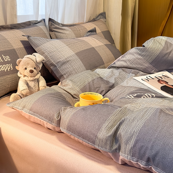 91家纺网 家纺一手货源 找家纺 丝芙妮家居（原乐视家纺） 2025新款全棉磨毛多规格单品套件系列-四件套 格言