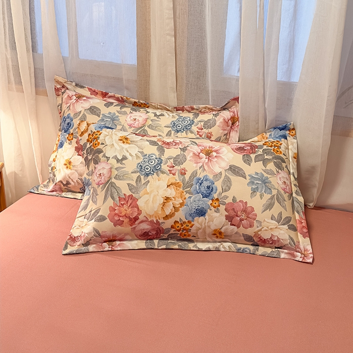 91家纺网 家纺一手货源 找家纺 丝芙妮家居（原乐视家纺） 2025新款全棉磨毛多规格单品套件系列-四件套 锦簇