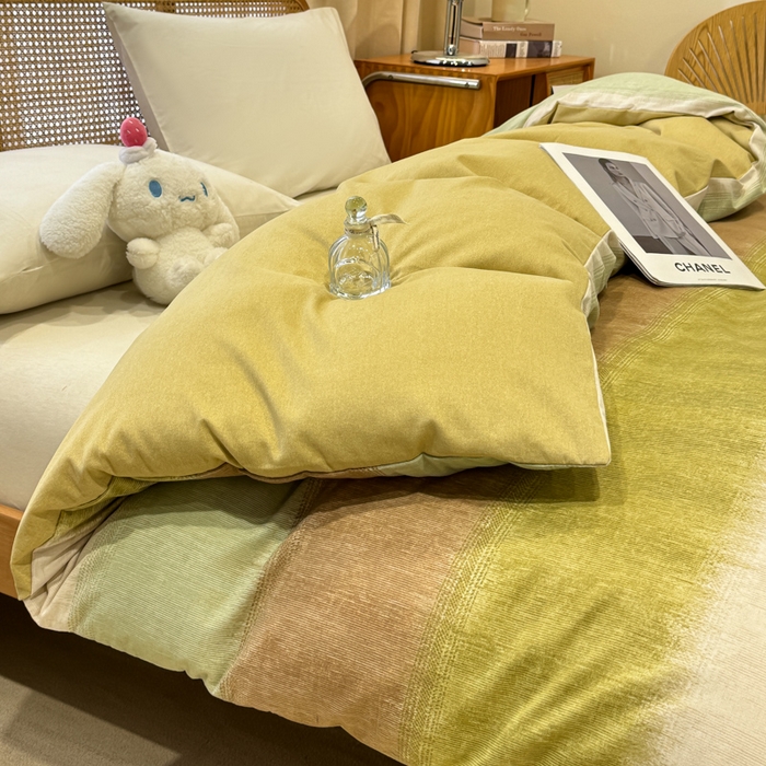 91家纺网 家纺一手货源 找家纺 丝芙妮家居（原乐视家纺） 2025新款全棉磨毛多规格单品套件系列-四件套 伊甸-绿