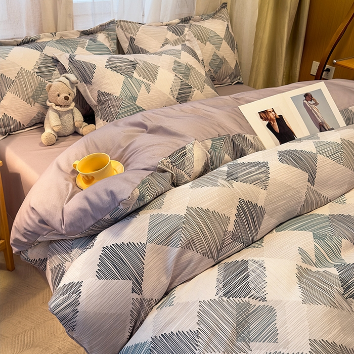 91家纺网 家纺一手货源 找家纺 丝芙妮家居（原乐视家纺） 2025新款全棉磨毛多规格单品套件系列-四件套 简森