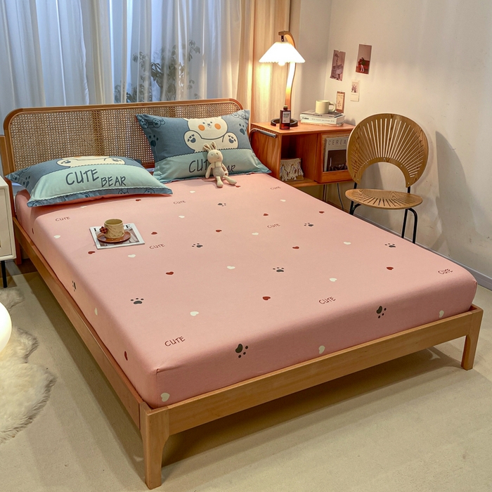 91家纺网 家纺一手货源 找家纺 丝芙妮家居（原乐视家纺） 2025新款全棉磨毛多规格单品套件系列-四件套 淘气熊