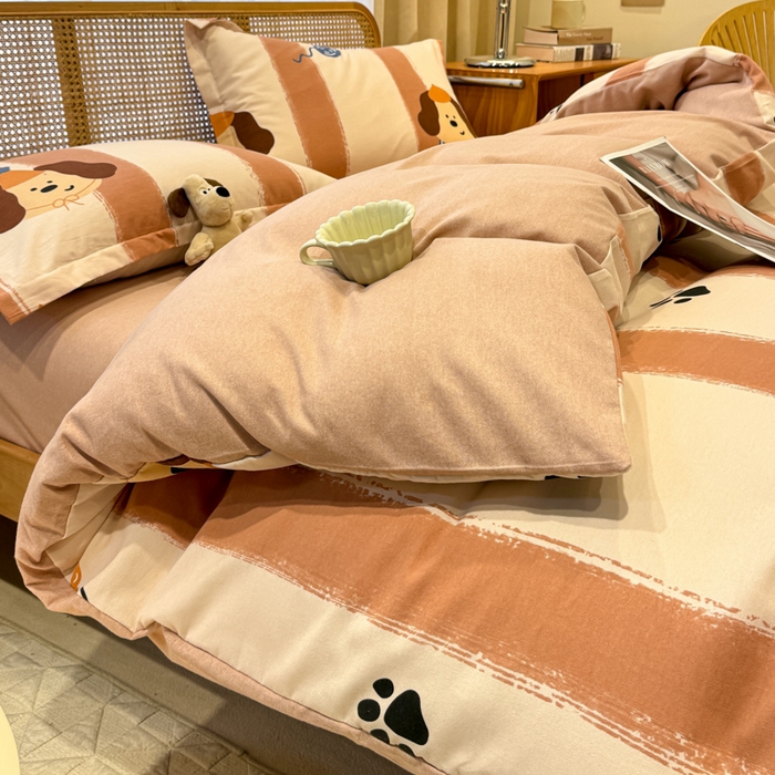 91家纺网 家纺一手货源 找家纺 丝芙妮家居（原乐视家纺） 2025新款全棉磨毛多规格单品套件系列-四件套 罗宾