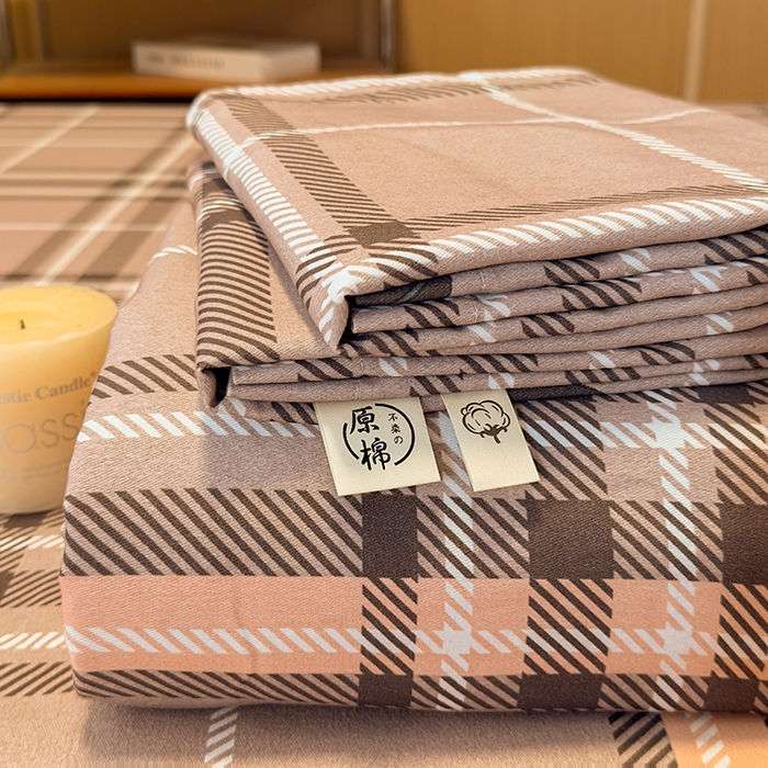 91家纺网 家纺一手货源 找家纺 丝芙妮家居（原乐视家纺） 2025新款全棉磨毛多规格单品套件系列-四件套 维尼小熊-粉