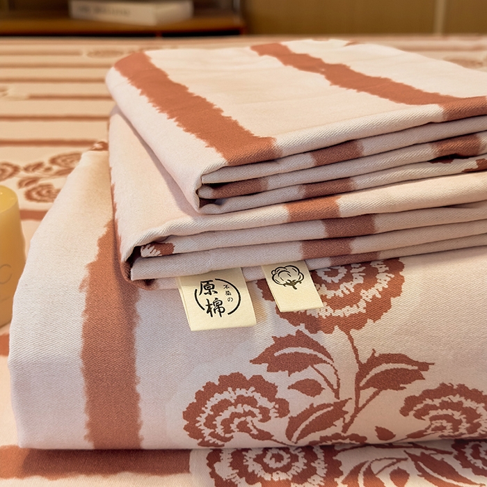 91家纺网 家纺一手货源 找家纺 丝芙妮家居（原乐视家纺） 2025新款全棉磨毛多规格单品套件系列-四件套 暗香-粉