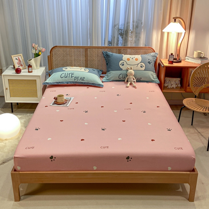 91家纺网 家纺一手货源 找家纺 丝芙妮家居（原乐视家纺） 2025新款全棉磨毛多规格单品套件系列-四件套 淘气熊