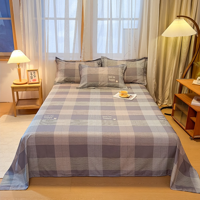 91家纺网 家纺一手货源 找家纺 丝芙妮家居（原乐视家纺） 2025新款全棉磨毛多规格单品床单 格言