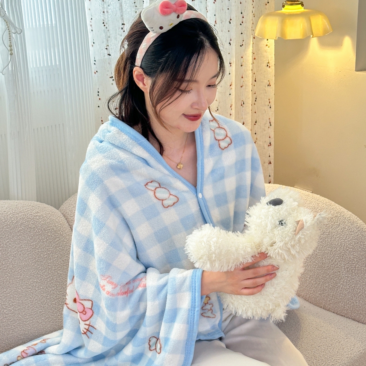 91家纺网 家纺一手货源 找家纺 花满路 2025新款亲肤舒适卡通系列毛毯 糖果kt