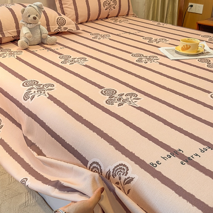 91家纺网 家纺一手货源 找家纺 丝芙妮家居（原乐视家纺） 2025新款全棉磨毛多规格单品床单 暗香-紫