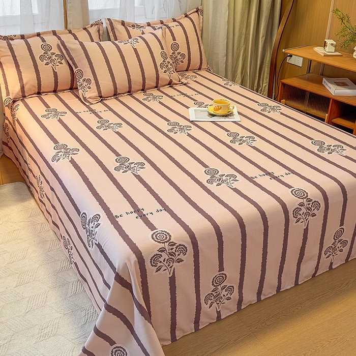 91家纺网 家纺一手货源 找家纺 丝芙妮家居（原乐视家纺） 2025新款全棉磨毛多规格单品床单 暗香-紫