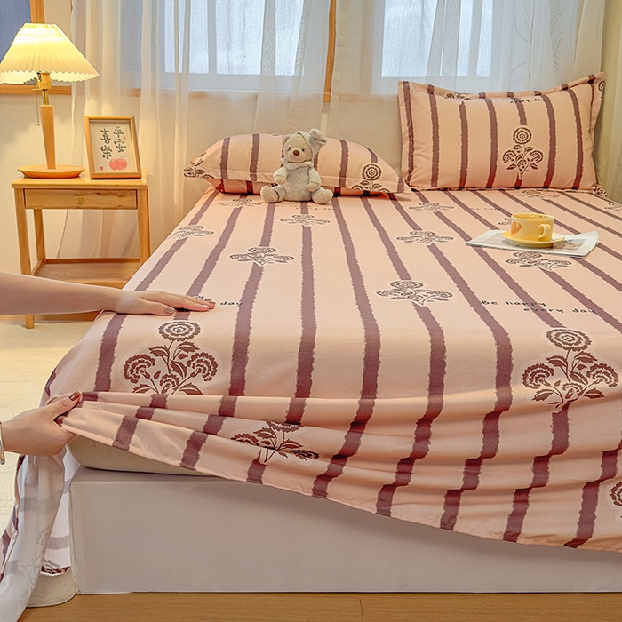 91家纺网 家纺一手货源 找家纺 丝芙妮家居（原乐视家纺） 2025新款全棉磨毛多规格单品床单 暗香-紫