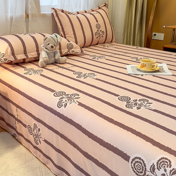 91家纺网 家纺一手货源 找家纺 丝芙妮家居（原乐视家纺） 2025新款全棉磨毛多规格单品床单 暗香-紫