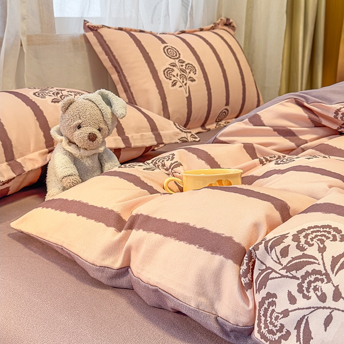 91家纺网 家纺一手货源 找家纺 丝芙妮家居（原乐视家纺） 2025新款全棉磨毛多规格单品床单 暗香-紫