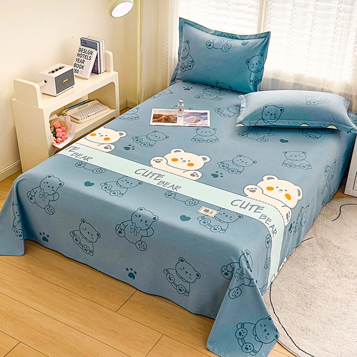 91家纺网 家纺一手货源 找家纺 丝芙妮家居（原乐视家纺） 2025新款全棉磨毛多规格单品床单 淘气熊