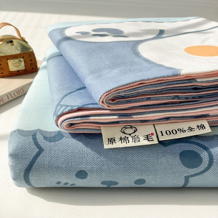 91家纺网 家纺一手货源 找家纺 丝芙妮家居（原乐视家纺） 2025新款全棉磨毛多规格单品床单 淘气熊