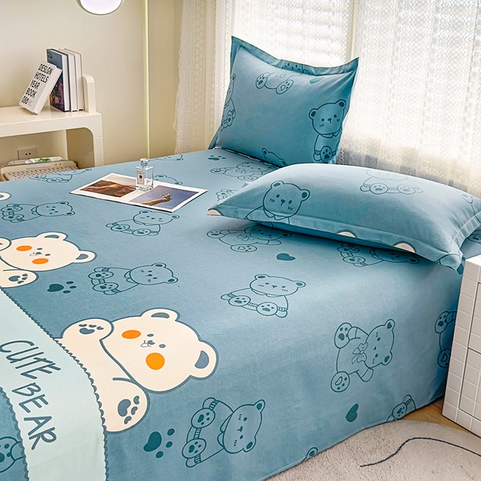 91家纺网 家纺一手货源 找家纺 丝芙妮家居（原乐视家纺） 2025新款全棉磨毛多规格单品床单 淘气熊