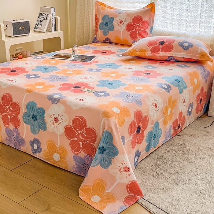 91家纺网 家纺一手货源 找家纺 丝芙妮家居（原乐视家纺） 2025新款全棉磨毛多规格单品床单 花晓