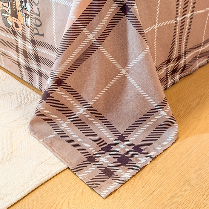 91家纺网 家纺一手货源 找家纺 丝芙妮家居（原乐视家纺） 2025新款全棉磨毛多规格单品床单 维尼小熊-粉