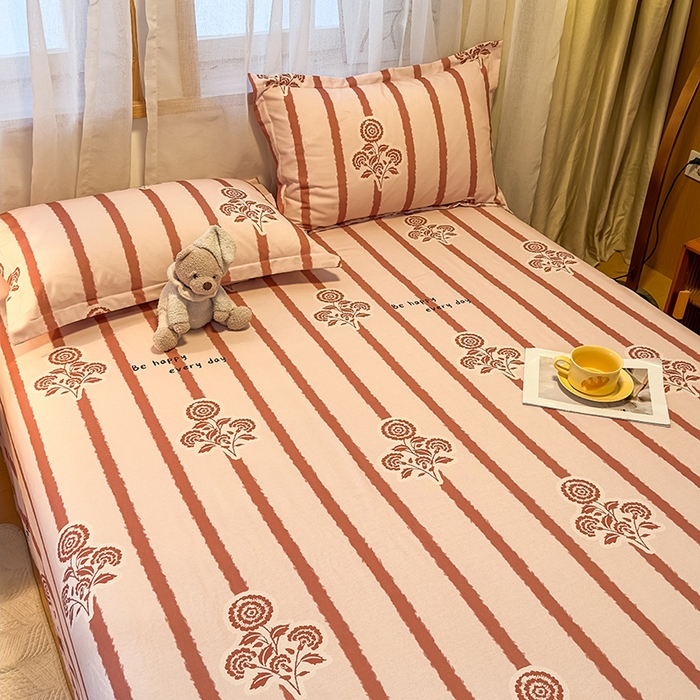 91家纺网 家纺一手货源 找家纺 丝芙妮家居（原乐视家纺） 2025新款全棉磨毛多规格单品床单 暗香-粉