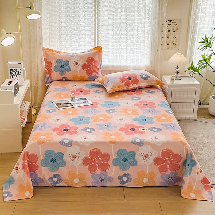 91家纺网 家纺一手货源 找家纺 丝芙妮家居（原乐视家纺） 2025新款全棉磨毛多规格单品床单 花晓