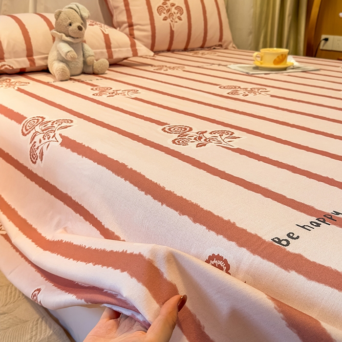 91家纺网 家纺一手货源 找家纺 丝芙妮家居（原乐视家纺） 2025新款全棉磨毛多规格单品床单 暗香-粉