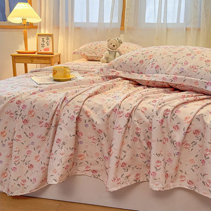 91家纺网 家纺一手货源 找家纺 丝芙妮家居（原乐视家纺） 2025新款全棉磨毛多规格单品床单 莫奈