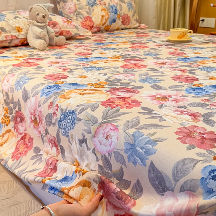 91家纺网 家纺一手货源 找家纺 丝芙妮家居（原乐视家纺） 2025新款全棉磨毛多规格单品床单 锦簇