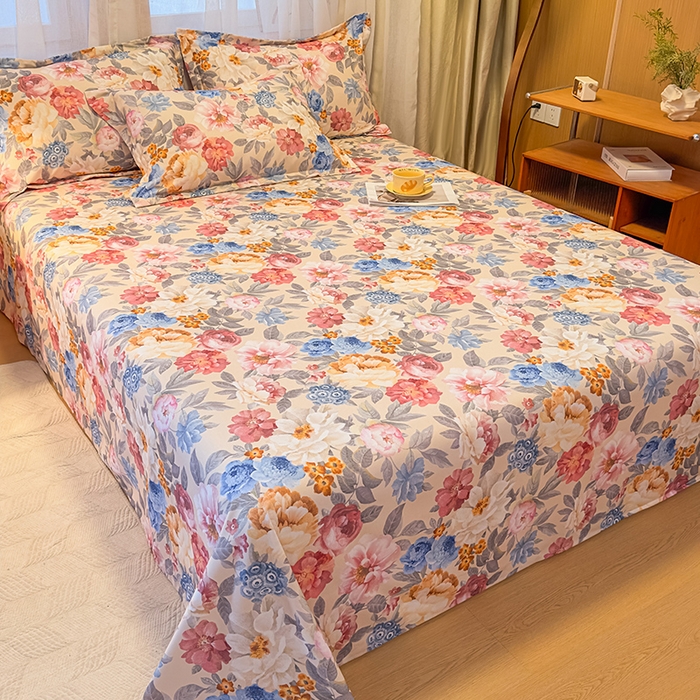 91家纺网 家纺一手货源 找家纺 丝芙妮家居（原乐视家纺） 2025新款全棉磨毛多规格单品床单 锦簇