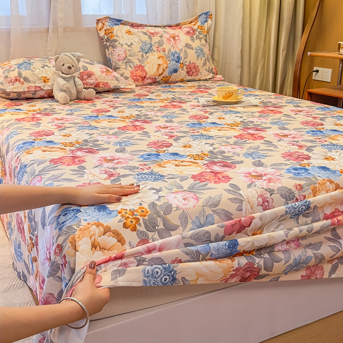 91家纺网 家纺一手货源 找家纺 丝芙妮家居（原乐视家纺） 2025新款全棉磨毛多规格单品床单 锦簇