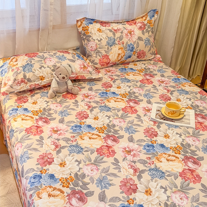 91家纺网 家纺一手货源 找家纺 丝芙妮家居（原乐视家纺） 2025新款全棉磨毛多规格单品床单 锦簇