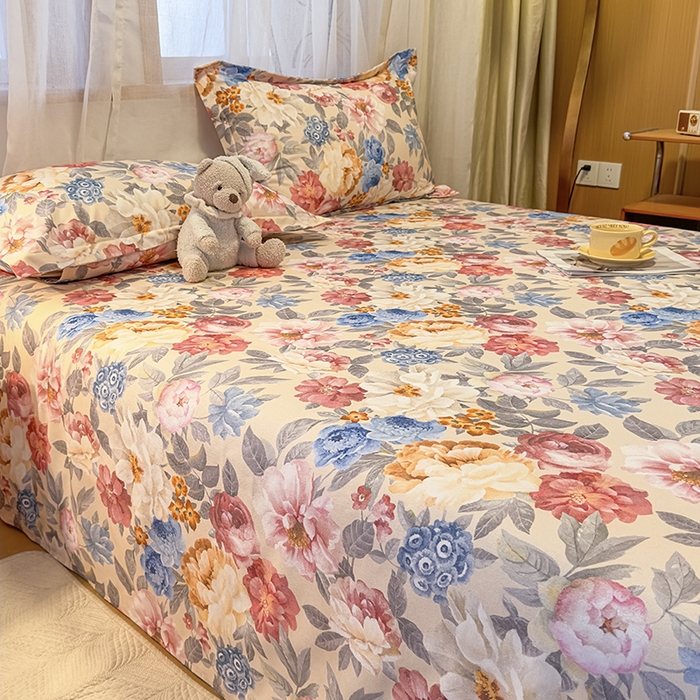 91家纺网 家纺一手货源 找家纺 丝芙妮家居（原乐视家纺） 2025新款全棉磨毛多规格单品床单 锦簇