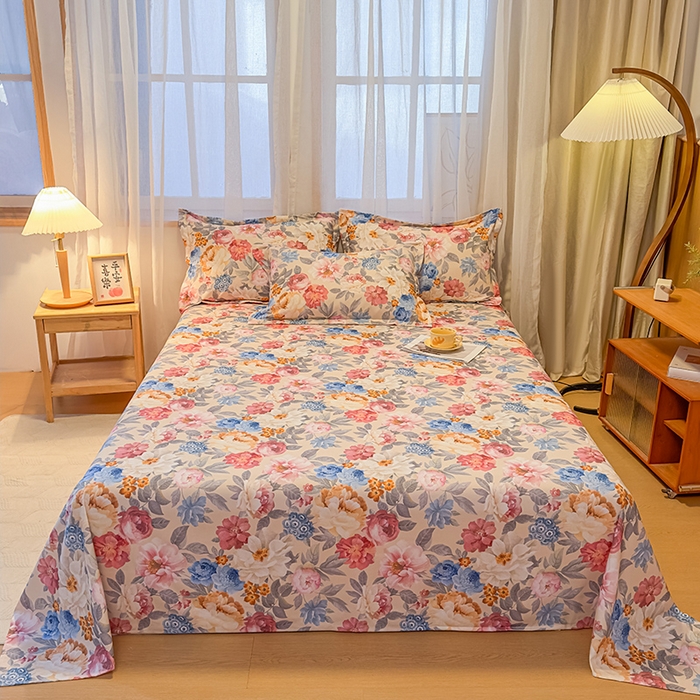 91家纺网 家纺一手货源 找家纺 丝芙妮家居（原乐视家纺） 2025新款全棉磨毛多规格单品床单 锦簇