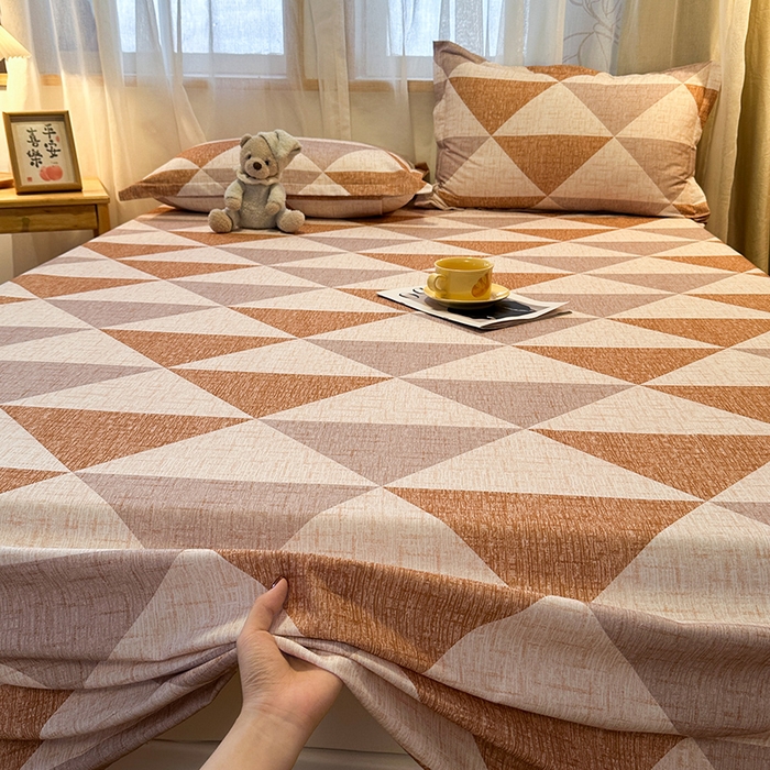 91家纺网 家纺一手货源 找家纺 丝芙妮家居（原乐视家纺） 2025新款全棉磨毛多规格单品床单 云漫-咖