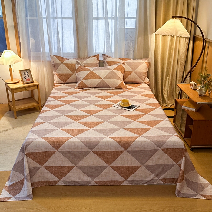 91家纺网 家纺一手货源 找家纺 丝芙妮家居（原乐视家纺） 2025新款全棉磨毛多规格单品床单 云漫-咖