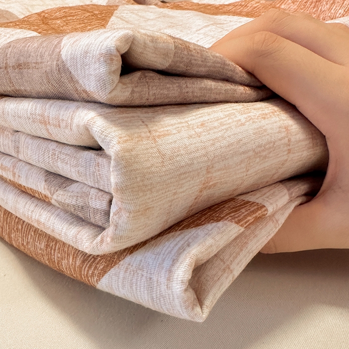 91家纺网 家纺一手货源 找家纺 丝芙妮家居（原乐视家纺） 2025新款全棉磨毛多规格单品床单 云漫-咖