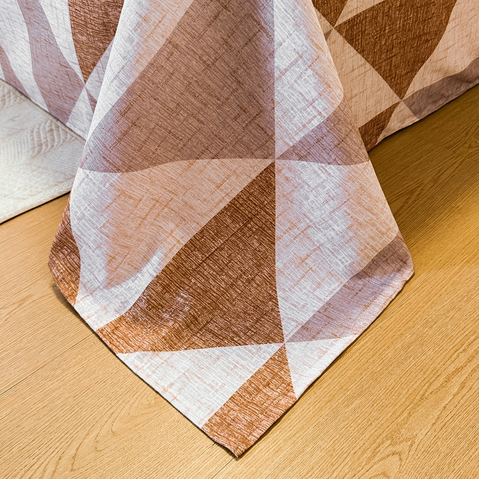 91家纺网 家纺一手货源 找家纺 丝芙妮家居（原乐视家纺） 2025新款全棉磨毛多规格单品床单 云漫-咖