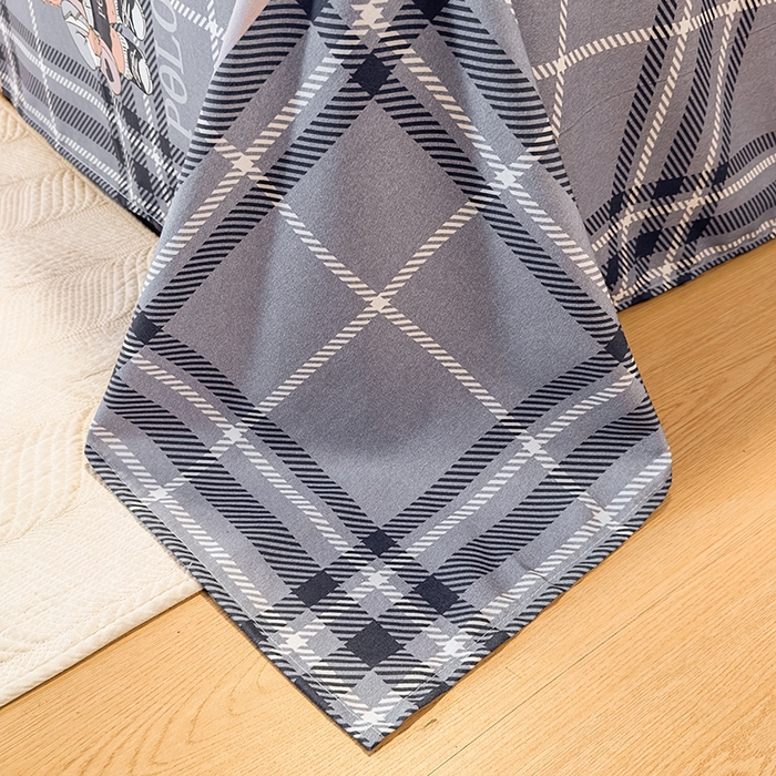 91家纺网 家纺一手货源 找家纺 丝芙妮家居（原乐视家纺） 2025新款全棉磨毛多规格单品床单 维尼小熊-蓝