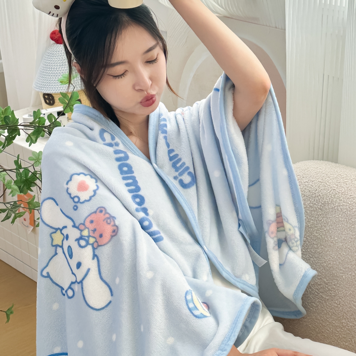 91家纺网 家纺一手货源 找家纺 花满路 2025新款亲肤舒适卡通系列毛毯 星星玉桂狗