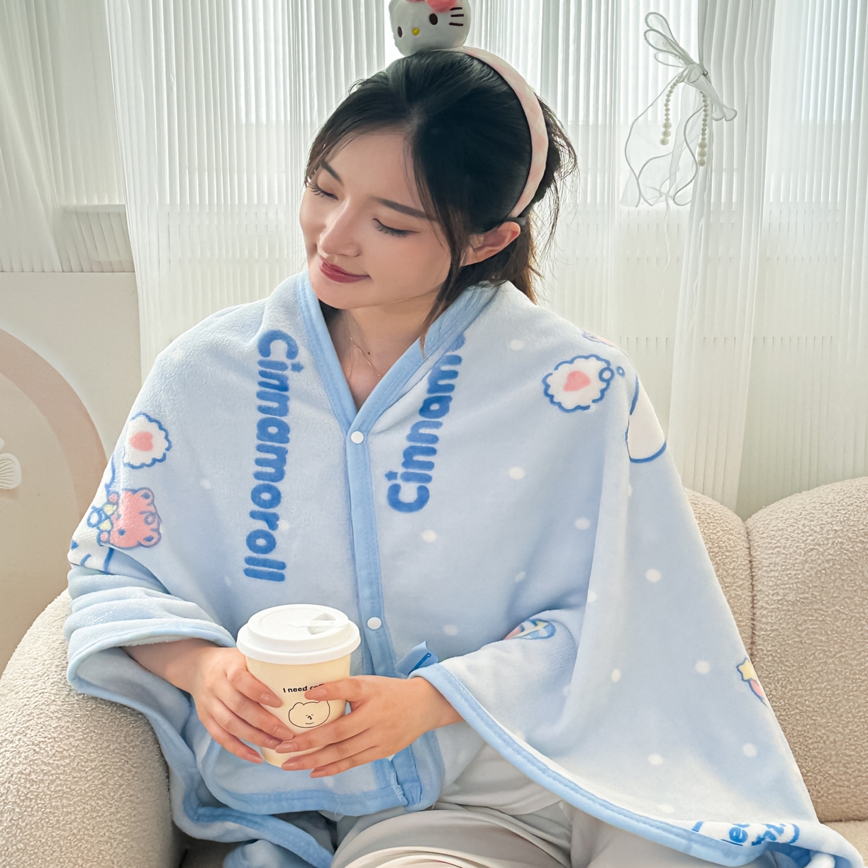 91家纺网 家纺一手货源 找家纺 花满路 2025新款亲肤舒适卡通系列毛毯 星星玉桂狗