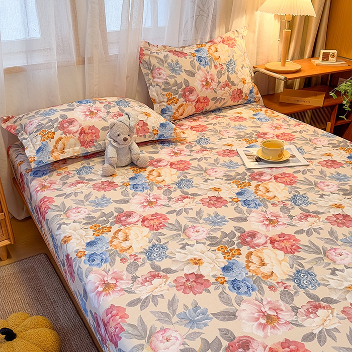 91家纺网 家纺一手货源 找家纺 丝芙妮家居（原乐视家纺） 2025新款全棉磨毛多规格单品床笠 锦簇