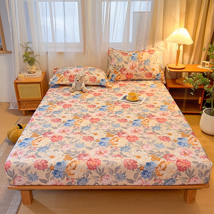 91家纺网 家纺一手货源 找家纺 丝芙妮家居（原乐视家纺） 2025新款全棉磨毛多规格单品床笠 锦簇