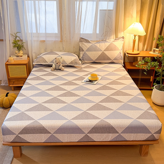 91家纺网 家纺一手货源 找家纺 丝芙妮家居（原乐视家纺） 2025新款全棉磨毛多规格单品床笠 云漫-灰