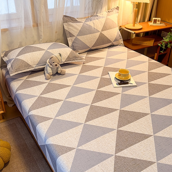 91家纺网 家纺一手货源 找家纺 丝芙妮家居（原乐视家纺） 2025新款全棉磨毛多规格单品床笠 云漫-灰