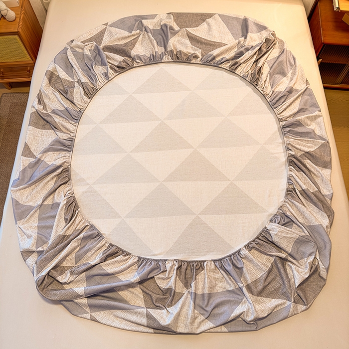 91家纺网 家纺一手货源 找家纺 丝芙妮家居（原乐视家纺） 2025新款全棉磨毛多规格单品床笠 云漫-灰