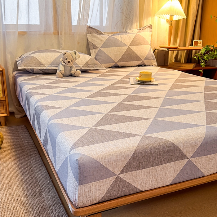 91家纺网 家纺一手货源 找家纺 丝芙妮家居（原乐视家纺） 2025新款全棉磨毛多规格单品床笠 云漫-灰