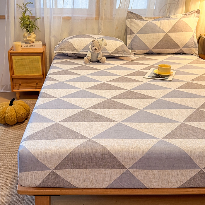 91家纺网 家纺一手货源 找家纺 丝芙妮家居（原乐视家纺） 2025新款全棉磨毛多规格单品床笠 云漫-灰