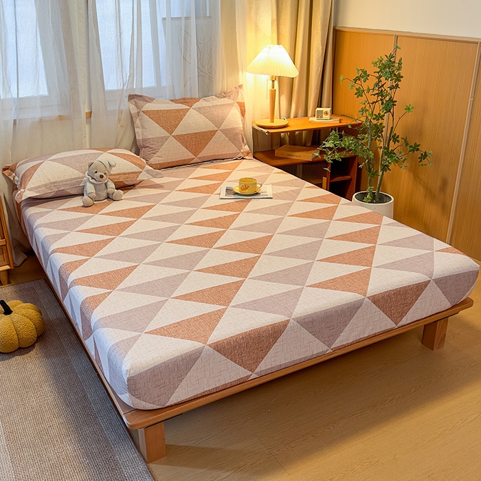 91家纺网 家纺一手货源 找家纺 丝芙妮家居（原乐视家纺） 2025新款全棉磨毛多规格单品床笠 云漫-咖