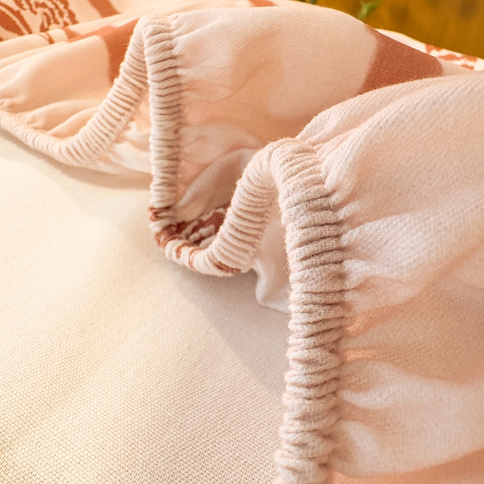 91家纺网 家纺一手货源 找家纺 丝芙妮家居（原乐视家纺） 2025新款全棉磨毛多规格单品床笠 暗香-粉